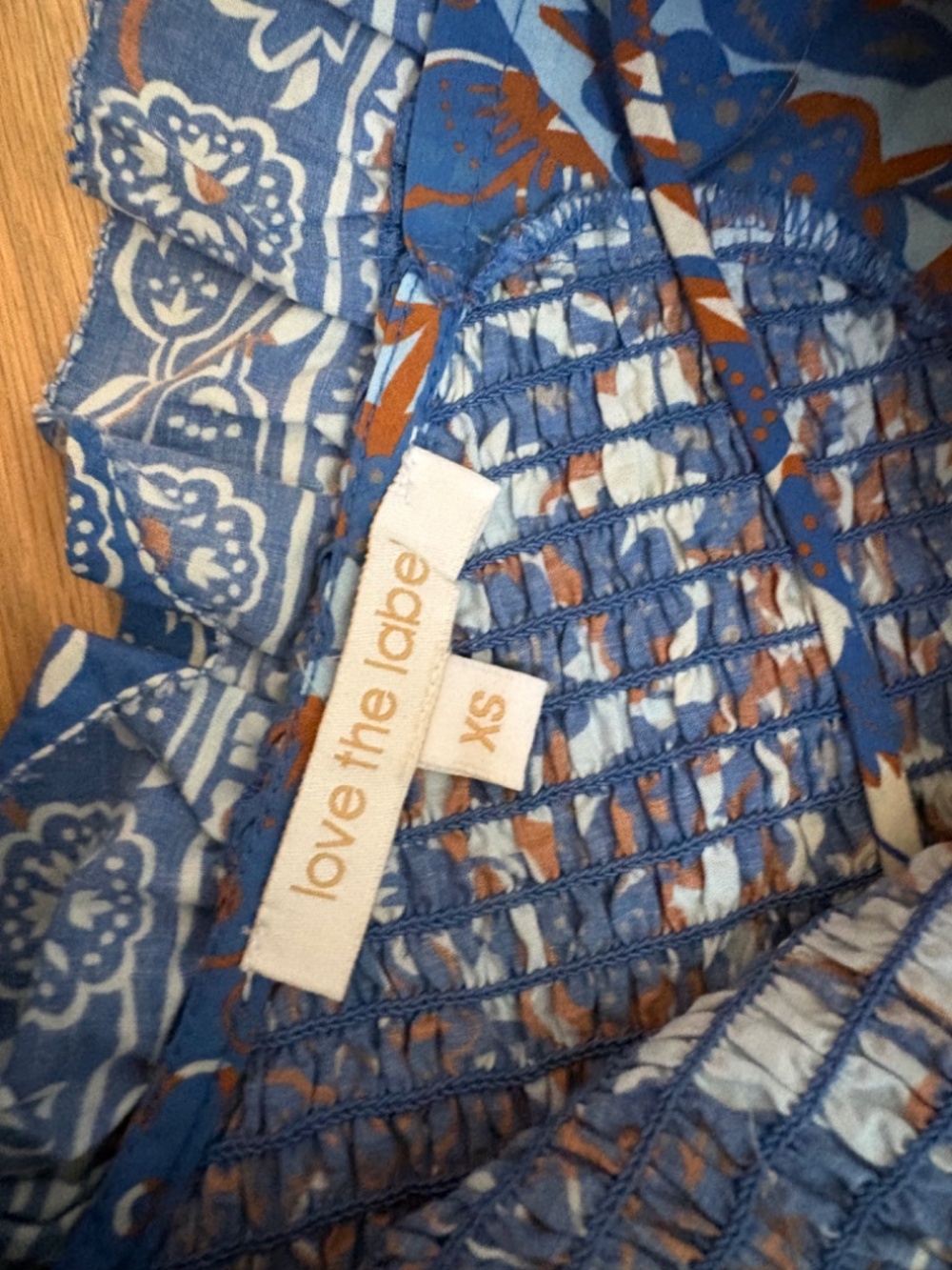 ANTHROPOLOGIE- NWOT- XS- Paisley RUFFLED PUFF SLEEVE BLOUSE - Picture 5 of 5